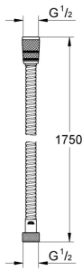 Душевой шланг GROHE Rotaflex Metal Long-Life 1750 мм, с защитой от перекручивания, хром (28025001)