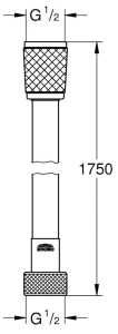 Душевой шланг GROHE Rotaflex 1750 мм, с защитой от перекручивания, хром (28410002)