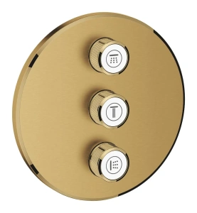 Внешняя часть переключателя потоков GROHE Grohtherm SmartControl на 3 потребителя, холодный рассвет матовый (29122GN0)