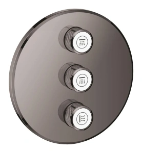 Внешняя часть переключателя потоков GROHE Grohtherm SmartControl на 3 потребителя, темный графит глянец (29122A00)