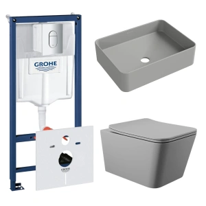 Комплект инсталляции GROHE Rapid SL NW0145/S с унитазом Aqueduto MACIO MAC0130 и раковиной Aqueduto ESPIRAL ESP0430 (NW0485)