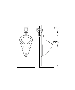 Панель смыва для писсуара GROHE Surf, альпин-белый (37018SH0)