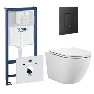 Комплект инсталляции GROHE 38811KF0 с унитазом Aquatek ЕВРОПА и сиденьем с микролифтом (NW0153)