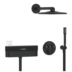 Душевая система GROHE SmartControl Purefoam с термостатом для душа, фантомный черный (105812KF00)