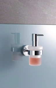Дозатор жидкого мыла GROHE Essentials с держателем, хром (40448001)