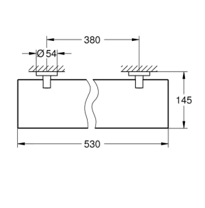 Стеклянная полочка GROHE Essentials 530 мм, хром (40799001)
