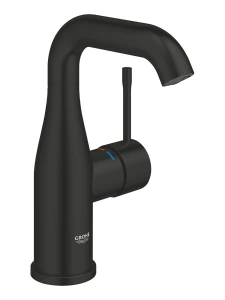 Смеситель для раковины GROHE Essence с донным клапаном, M-size, матовый черный (237982431)