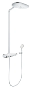Душевая система с термостатом для настенного монтажа, GROHE Rainshower System SmartControl Duo 360, белая луна, (26250LS0)