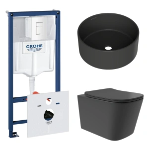 Комплект инсталляции GROHE Rapid SL 38772SH0 с унитазом Aqueduto MACIO Plus MACТ0240 и раковиной Aqueduto ESPIRAL D400 ESP0140 (NW0436)