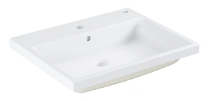 Раковина GROHE Cube Ceramic полувстраиваемая 60 см, альпин-белый (3947900H)