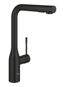 Смеситель для кухни GROHE Essence с вытяжным душем, матовый черный (302702430)