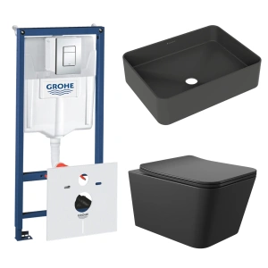 Комплект инсталляции GROHE Rapid SL 38775001 с унитазом Aqueduto MACIO MAC0140 и раковиной Aqueduto ESPIRAL ESP0440 (NW0506)