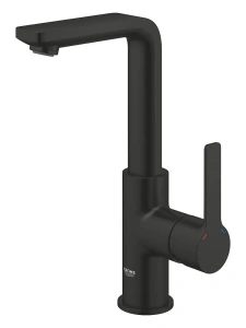 Смеситель для раковины GROHE Lineare, с донным клапаном, L-size, матовый черный (232962431)