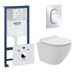 Комплект инсталляции GROHE NW0145/S с унитазом AQUAme AQM2002 и сиденьем с микролифтом (NW0182)