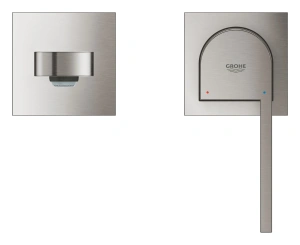 Внешняя часть смесителя для раковины GROHE Plus на 2 отверстия, M-Size, суперсталь (29303DC3)