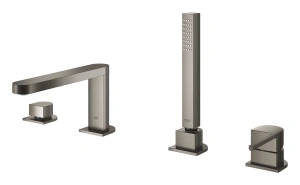 Смеситель для ванны GROHE Plus на 4 отверстия, на край ванны, темный графит матовый (29307AL3)