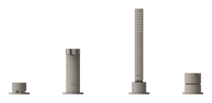 Смеситель для ванны GROHE Plus на 4 отверстия, на край ванны, темный графит матовый (29307AL3)