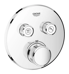 Внешняя часть термостата для душа GROHE Grohtherm SmartControl на 2 потребителя, круглая, хром (29119000)