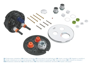 Внешняя часть термостата для душа GROHE Grohtherm SmartControl на 2 потребителя, круглая, хром (29119000)