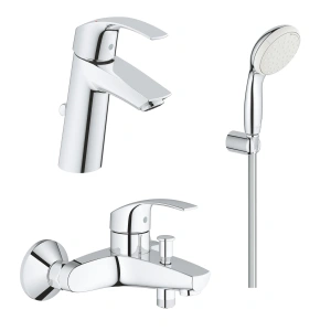 Готовый комплект для ванной комнаты GROHE Eurosmart, хром (124470)