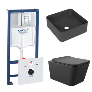 Комплект инсталляции GROHE Rapid SL 38775001 с унитазом Aqueduto MACIO MAC0140 и раковиной Aqueduto ESPIRAL ESP0340 (NW0386)