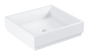 Раковина GROHE Cube Ceramic, свободностоящая, без перелива 50 см, альпин-белый (3948100H)