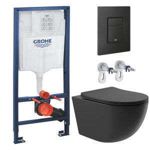 Комплект инсталляции GROHE Solido 38811KF0 с унитазом Aqueduto OVO OVO0140 и сиденьем с микролифтом (NW0231)