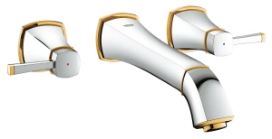 Внешняя часть смесителя для раковины GROHE Grandera, M-Size, хром/золото (20415IG0)