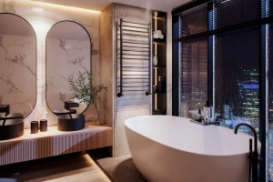 Полотенцесушитель водяной Aquatek Либерти П16 500x1100, черный муар AQ RR1610BL