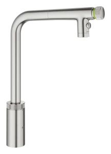 Смеситель для кухни GROHE Minta SmartControl с вытяжным изливом 2jet, суперсталь (31889DC0)