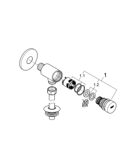 Смывное устройство для писсуара GROHE Rondo, хром (37396000)