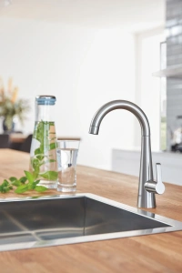 Кран для кухонной мойки GROHE Zedra для фильтрованной воды, без функции смешивания, суперсталь (30026DC2)