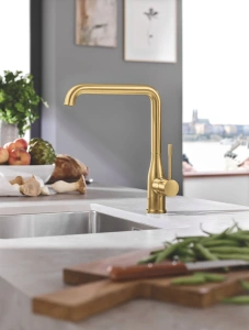 Смеситель для кухни GROHE Essence с поворотным изливом, холодный рассвет матовый (30269GN0)