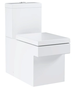 Унитаз напольный с бачком и сиденьем с микролифтом GROHE Cube Ceramic, альпин-белый (NW0037)
