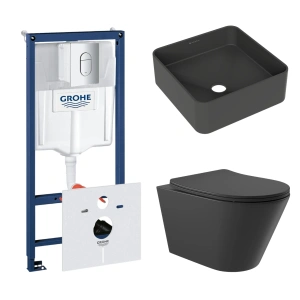 Комплект инсталляции GROHE Rapid SL NW0145/S с унитазом Aqueduto CONE CON0140 и раковиной Aqueduto ESPIRAL ESP0340 (NW0393)