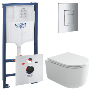 Комплект инсталляции GROHE Rapid SL 4 в 1 с унитазом Ульма CN4006T и звукоизоляционным комплектом (NW0798)