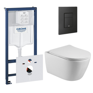 Комплект инсталляции GROHE 38811KF0 с унитазом Aquatek БЕТТА и сиденьем с микролифтом (NW0191)