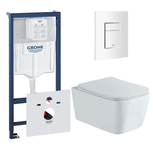 Комплект инсталляции GROHE 38772SH0 с унитазом Aquatek ЛИБРА New и сиденьем с микролифтом (NW0157)