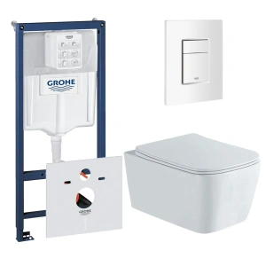Комплект инсталляции GROHE 38772SH0 с унитазом Aquatek ЛИБРА New и сиденьем с микролифтом (NW0157)