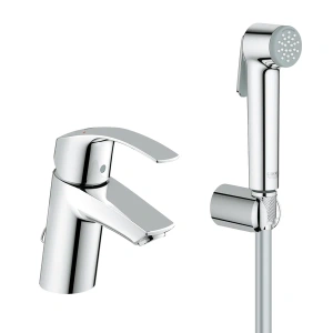 Смеситель для раковины GROHE Eurosmart с гигиеническим душем, S-size, хром (23124002/U), уцененный товар