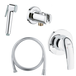 Готовый комплект для гигиенического душа скрытого монтажа GROHE BauCurve, хром (NH0002)