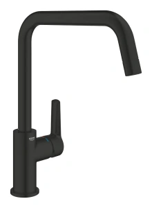 Смеситель для кухонной мойки GROHE Start с высоким поворотным изливом, матовый черный (304702430)