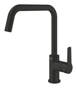 Смеситель для кухонной мойки GROHE Start с высоким поворотным изливом, матовый черный (304702430)