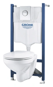 Комплект инсталляции GROHE Solido 4 в 1 с подвесным унитазом и сиденьем (39498000)