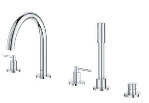 Смеситель для ванны GROHE Atrio двухвентильный, на 5 отверстий, на край ванны, хром (19922003)