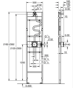 Инсталляция для душа GROHE Rapido MONO скрытого монтажа (1039939990)