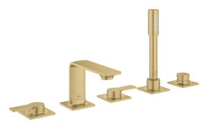 Смеситель для ванны GROHE Allure двухвентильный, на 5 отверстий, на край ванны, холодный рассвет матовый (25221GN1)