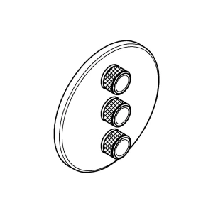 Внешняя часть переключателя потоков GROHE Grohtherm SmartControl на 3 положения, круглая, хром (29122000)