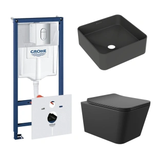 Комплект инсталляции GROHE Rapid SL NW0145/S с унитазом Aqueduto MACIO MAC0140 и раковиной Aqueduto ESPIRAL ESP0340 (NW0389)