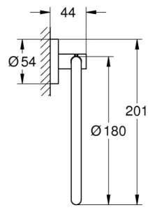 Кольцо для полотенца GROHE Start Ø 180 мм, матовый чёрный (411742430)